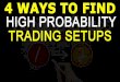 4 Ways You Can Find High Probability Trading Setups