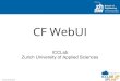CF WebUI - CloudFoundry User Group DACH