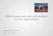 JEEConf 2016. Effectiveness and code optimization in  Java applications