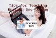 Tips for teaching English one to-one