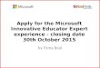 Apply for the Microsoft MIEE program 2015