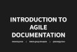 Introduction to agile documentation
