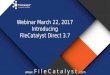 Intro to FileCatalyst Direct v3.7