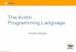 Computer Science семинар, осень 2011: Язык программирования Kotlin (Андрей Бреслав, JetBrains)