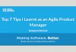 Top 7 Agile Tips I Learnt as an Agile Product Manager