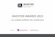 Boursorama - Investorawards 2015 - Les sociétés préférées des investisseurs - Par OpinionWay - novembre 2015