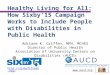 APHA healthy living for all 11.15