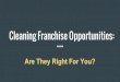Cleaning Franchise Opportunities: Are They Right For You?