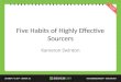 Five Habits of Highly Effective Sourcers