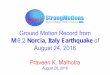 Ground motion from M 6.2 Norcia, Italy Earthquake