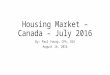 Real Estate Market - Canada - July 2016