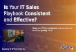 Is Your IT Sales Playbook Consistent and Effective? (SlideShare)