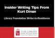 Kurt Dinan writing tips