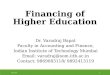 Financing of higher education