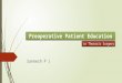 Preoperative preparation for thoracic surgery