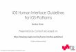 HCI Guidelines for iOS Platforms