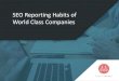 SEO Reporting Habits of World Class Companies