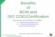 Benefits of BCM and ISO 22301 Certification - Core Consulting