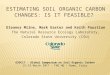 Estimating soil organic carbon changes: is it feasible?