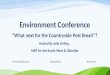 Environment conference presentation by Julie Girling, MEP