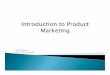 Introduction to Product Marketing
