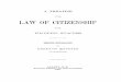 A Treatise on the Law of Citizenship