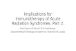 Implications for Immunotherapy of Acute Radiation Syndromes. Part 2