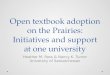 Open textbook adoption on the Prairies: Initiative and support at one university