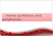 Heme synthesis and porphyrias by dr siva kumar reddy