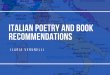Italian Poetry and Book Recommendations