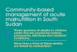Community-based management of acute malnutrition in South Sudan