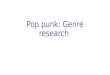 Pop punk genre research
