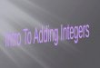 Intro adding integres