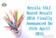 Kerala SSLC Result 2016 Finally Announced on 25th April 2016