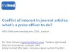 Conflict of interest in journal articles: what's a press officer to do?