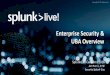SplunkLive Canberra Enterprise Security and User Behaviour Analytics