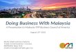 2016 - Doing Business With Malaysia