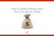 How to Make money with your facebook page copy