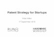 Patent Strategy for Startups, Hardware Workshop SF 2015