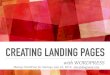 Creating Landing Pages with WordPress