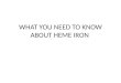 What you need to know about heme iron