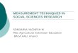 Measurement in social science research
