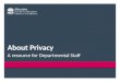 Privacy - Useful resources for department staff