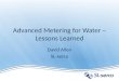 TWCA Annual Convention: Advanced metering for Water Lessons Learned, David Allen