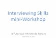 Interviewing Skills mini-Workshop