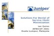 Juniper Networks Customer Presentation