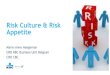 Risk Culture & Risk Appetite