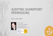 Auditing SharePoint Permissions