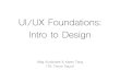 UI/UX foundations - Intro to Design