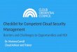 Checklist for Competent Cloud Security Management